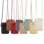 Wholesale Durable Leather Mini Crossbody Sling Purse Bag for Phone and Car Key Organizer Fashion Wallet Mini Travel Phone Bag