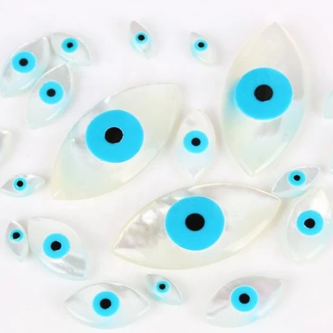 Wholesale Factory Price for Jewelry Making Mother of Pearl Shell Evil Eye Charm