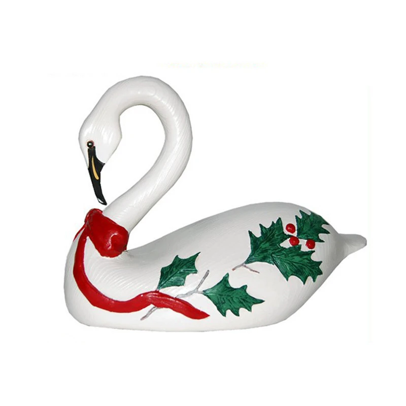 Wholesale handmade christmas swan design Resin Home Decoration