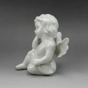 Wholesale home decor white ceramic small angel figurine