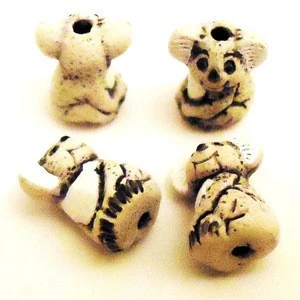 Wholesale Hot itty bitty ceramic beads for jewelry making, Small Koala shaped ceramic bead