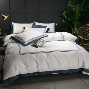 wholesale hotel bed linen 100% cotton duvet cover set for luxury colored hotel