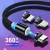 Import Wholesale In Stock 3 in 1 Magnetic Charging Cable Micro USB Lighting Phone Accessories Type C Fast Charging Magnetic USB Cable from China