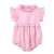Import Wholesale Infant Toddler Summer Pure Color Ruffled Sleeves Cute Baby Romper from China