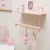 Import wholesale new design cute wood rope floating decorative wall shelf for baby bedroom from China