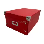 Wholesale OEM desk organizer folding stationery box cardboard collapsible A4 storage box paper box