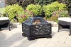 Wholesale Outdoor Garden Metal Charcoal Grill Bbq Grills Mesh Fireplace Outdoor Wood Burning Square Giant Fire Pit