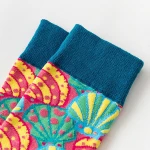 Wholesale Personalized Painting Sea Shell Fashion Cotton Women Art Socks