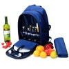Wholesale Picnic bag set cooler compartment 4 person picnic backpack with blanket