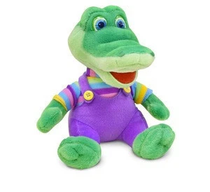 Wholesale plush material toy animal checked vest crocodile/High quality stuffed animal/Plush toy