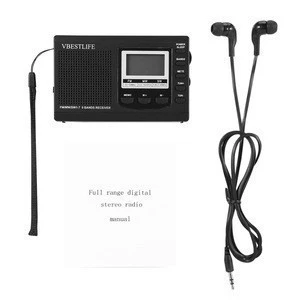 Wholesale Portable Mini Radios FM/MW/SW Receiver / Digital Alarm Clock FM Radio Receiver Black