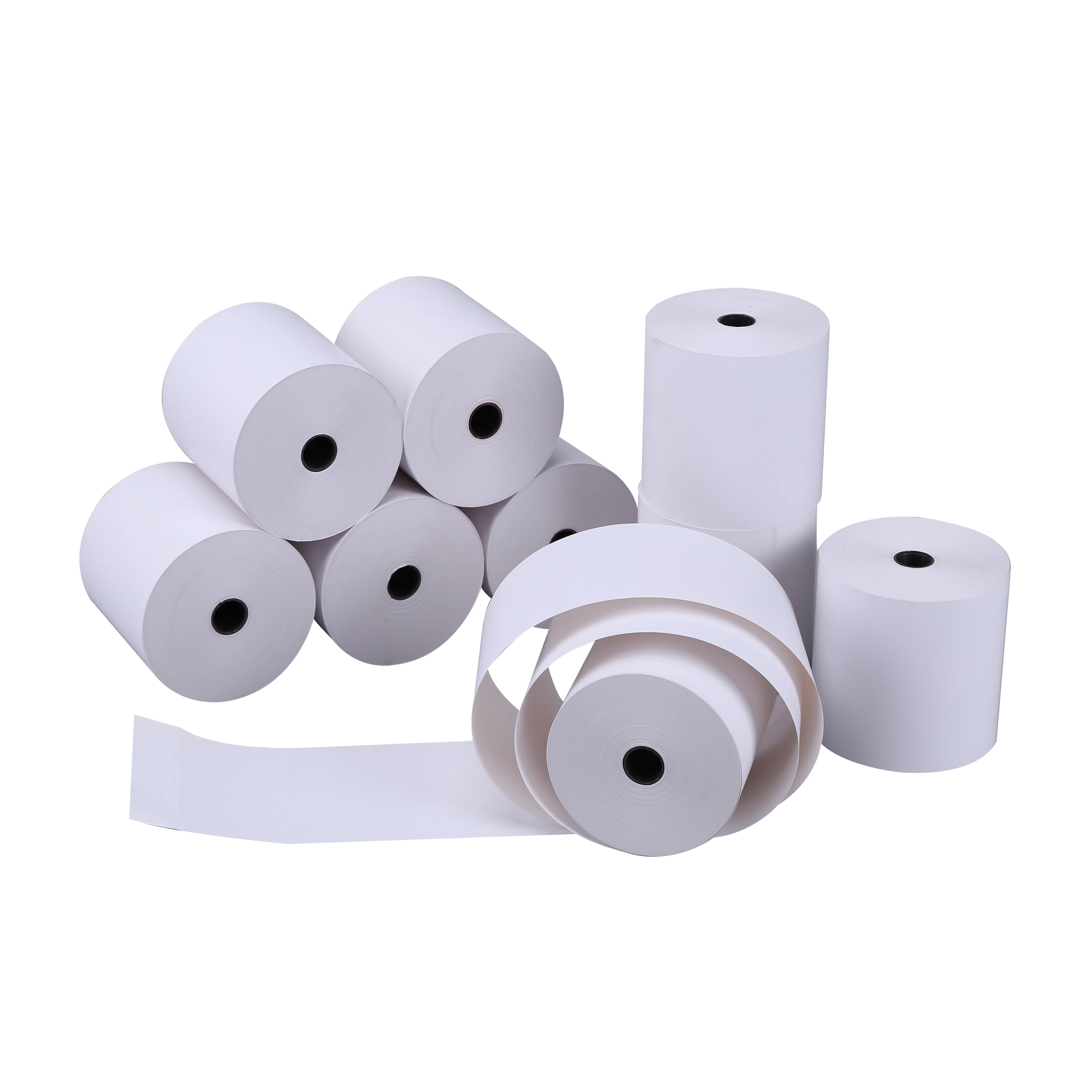 Wholesale price 80mm*80mm plain thermal paper roll 55gsm china paper manufacturer