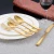 Import Wholesale Stainless Steel Brass Copper Dinnerware Rose Gold Cutlery Set for Wedding from China