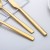 Import Wholesale Stainless Steel Fork Spoon Knife Bulk Gold Flatware for Wedding Party from China