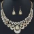 Import Wholesale wedding jewelry rainbow crystal bridal necklace and earring set from China