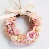 Wholesale wreath forever lasting preserved fresh rose flower garland with barbie for decorate