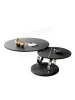 WK-T001 Home Decor Living Room Modern Glass Round Rotating Coffee Table