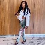 Women fashion 2021 summer pants new women casual high waist split pants