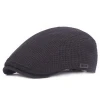Women Men Winter Warm Forward Ivy Flat Cap Newsboy Hats With Leather Patch And Strap