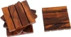 Wooden Bar Coasters for Hot &Cold Drink Decorative Cocktail Coaster Crafted from Seasonal Wood Square Shape Set of 5 Rustic Look