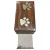 Import Wooden Box Cremation Urns - Paw Print Wood Rectangle Ashes Urns - Pet Brown Cremation Urns - Wholesale Handmade Funeral Supplies from India