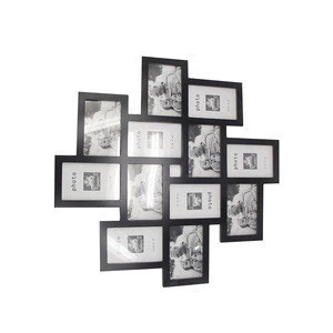 Wooden Collage Wall Hanging Picture Frame/photo frame with 12 openings