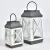 Import Worn White Wooden Beach House Candle Lantern for Coastal Home Decor from China