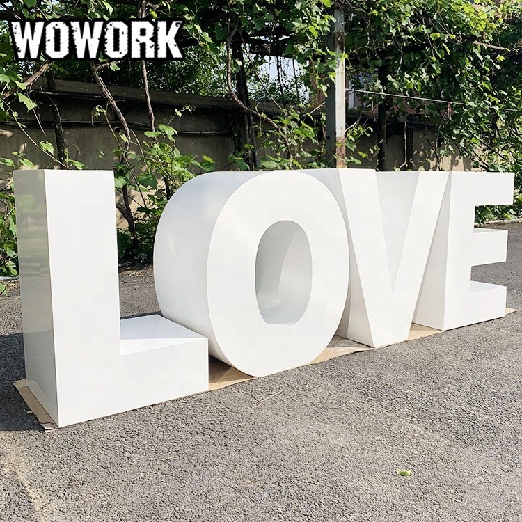 WOWORK fushun customized birthday baby shower decoration metal LOVE ONE BABY table letter for wedding event and party supplies