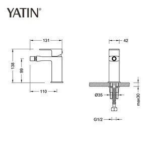 Yatin Status Range Single Handle Bidet Wash Faucet