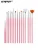 Import Yayoge 15Pcs/Set Pink/White Nail Art Tools Brushes Set Drawing Paint Brush Set Nail Brush Nail Art Tools Drill Point Pen Gel from China