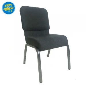 YE-056 wholesale cheap padded stackable Theater upholstered Chair Metal Stacking Church Chair