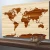Import Yellow world map Abstract wood art decor print Wall craft and gift from China