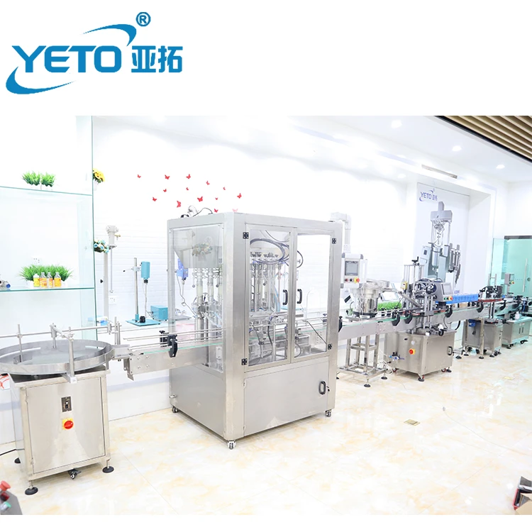 YETO Straight line type automatic liquid filling capping machine for shampoo ,gel ,cosmetic cream lotion