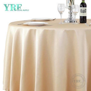 YRF Wholesale Linens Round Rose Gold Tablecloth Table Overlay Table Cover Wedding Table Cloths Round