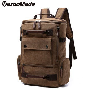 YS-C031 2019 Personality vintage high capacity canvas camping travelling hiking backpack