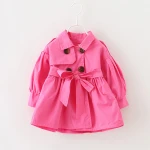 YY10084A Wholesale fall infant windbreaker ruffle design baby girl coat