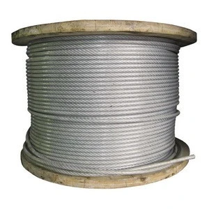 zinc coated steel wire rope 7x19 or 6x19+iws