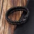 Import Natural Stone Volcanic Lava Stone Leather Stainless Steel Leather Braided Bracelet Multi-layer Men's Titanium Steel Jewelry from China