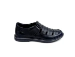 Men’s Leather Summer Dress Sandal with Closed Toe Design