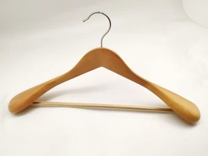 Luxury Suit Wooden Hanger with Round Pants Bar