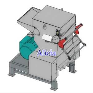 Industrial crusher for plastic shopping bags and packaging