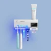 PURETTA UV Toothbrush Sanitizer and Wall Mounted Toothbrush Holder for Bathroom with Toothpaste Dispenser