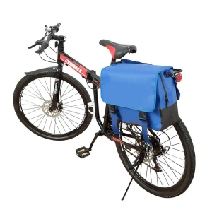 Waterproof Bike Pannier Bag, 2 in 1 Bicycle Rear Rack Bag Convertible Shoulder Messenger Bag for Cycling Commuting Trav