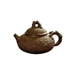 手工柴烧树纹肌理茶壶