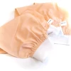 silk exfoliating glove Eco-Friendly Beauty Bath Glove Remove Dead Skin Soft Purple raw silk Fiber Exfoliating Gloves