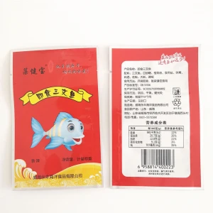Custom product label aluminium foil bags for food 3 side seal packing plastic bags