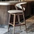 Import Modern Breakfast Bar Stool Button Tufted Backrest Solid Wood Legs Bar Chair for Kitchen from USA