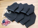 Classic black reusable face mask with elastic ear loops, without filter (1 per pack)
