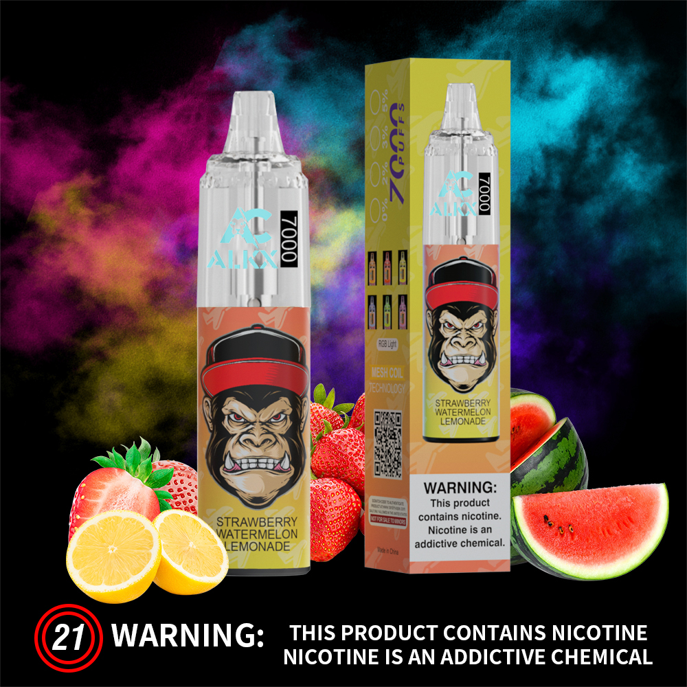 Buy Alkx X004 7000+ Puffs Chimpanzees Vape 10ml Liquid Rechargeable ...