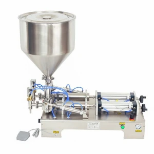 Double Nozzle Pneumatic horizontal paste  filling machine for food and beverage